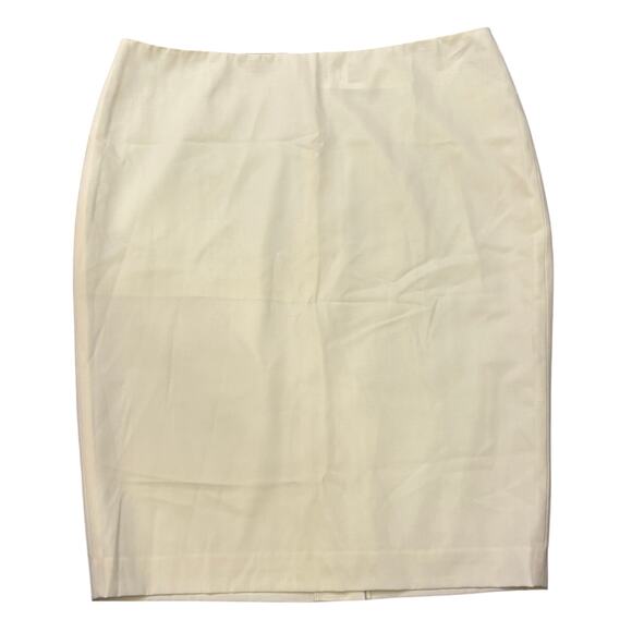 Lauren Ralph Lauren Skirt Womens Size 14 Cream Ivory Straight Wool Knee Length - Picture 1 of 7